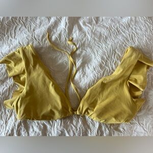 yellow billabong bikini top